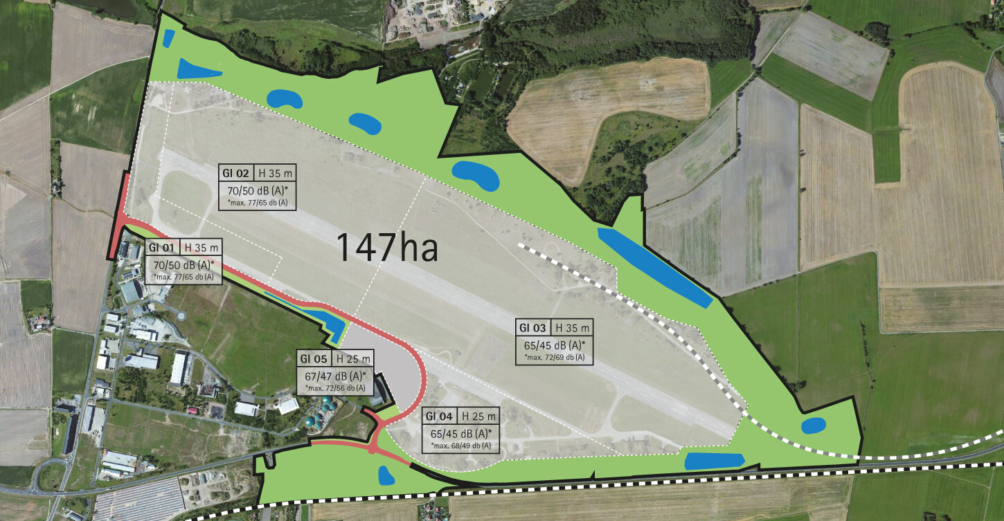 Auszug Bebauungsplan Industriegebiet Großenhain Nord